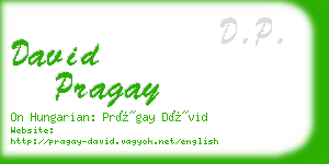 david pragay business card